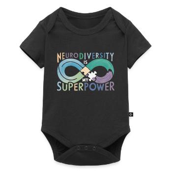Neurodiversity is My Superpower - Baby Premium short-sleeve bodysuit - black - Front