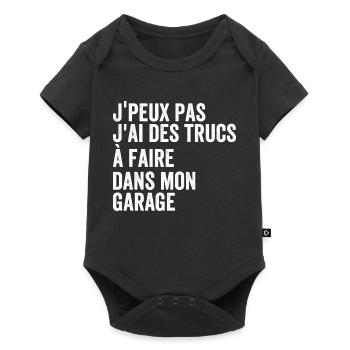 Ich habe in meiner DIY-Garage etwas zu tun - Baby Premium Kurzarmbody - Schwarz - Vorne
