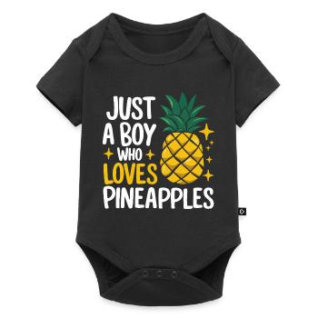 Ananas Fruit tropical hawaïen - Body à manches courtes Premium Bébé - noir - Devant