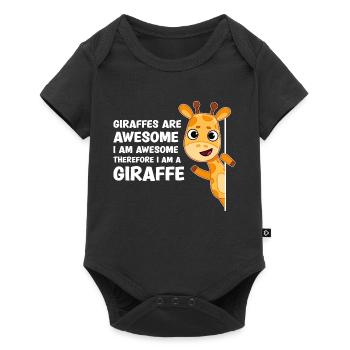 Les girafes sont géniales Je suis génial Amoureux des girafes - Body à manches courtes Premium Bébé - noir - Devant