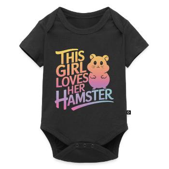 Hamster - Baby Premium Kurzarmbody - Schwarz - Vorne