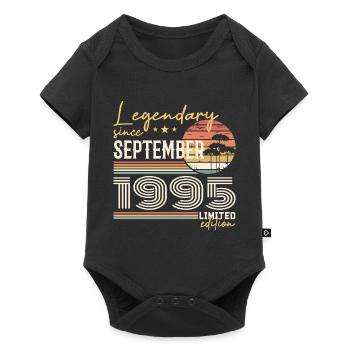 Septembre 1995 Né en Septembre 1995 September 1995 - Body à manches courtes Premium Bébé - noir - Devant