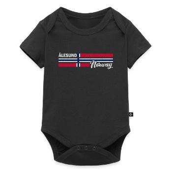 Alesund - Norway Flag - Norge - Norwegen Flagge - Baby Premium short-sleeve bodysuit - black - Front