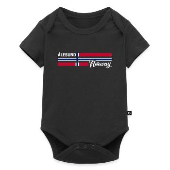 Alesund - Norway Flag - Norge - Norwegen Flagge - Baby Premium short-sleeve bodysuit - black - Front