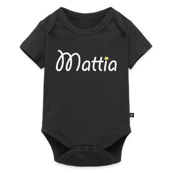 Mattia - Baby Premium Kurzarmbody - Schwarz - Vorne