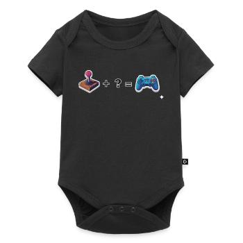 Joystick rétro rencontre manette - Body à manches courtes Premium Bébé - noir - Devant