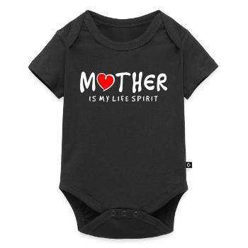 Mother Is My Life Spirit Heart Love Quote - Baby Premium short-sleeve bodysuit - black - Front