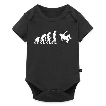 Geschenkidee für einen Breakdancer mit Break Dance - Baby Premium Kurzarmbody - Schwarz - Vorne