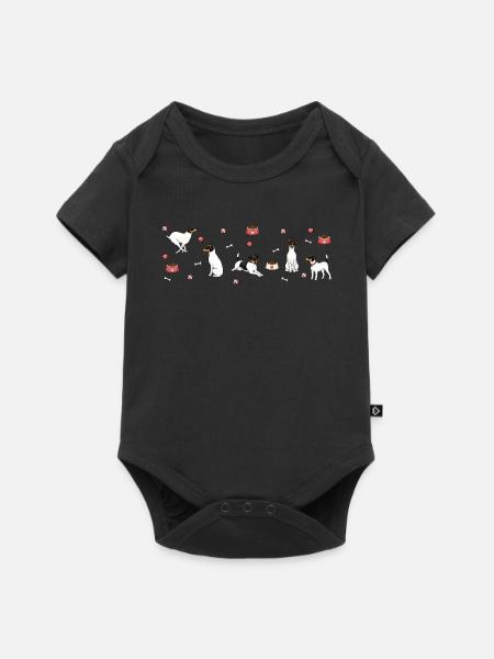 Panorama_Terrier - Baby Premium Kurzarmbody - Schwarz