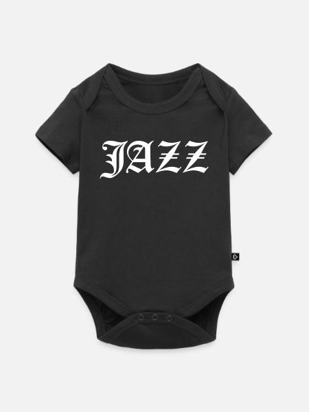 Jazz-Gothic-Schriftlogo - Baby Premium Kurzarmbody - Schwarz