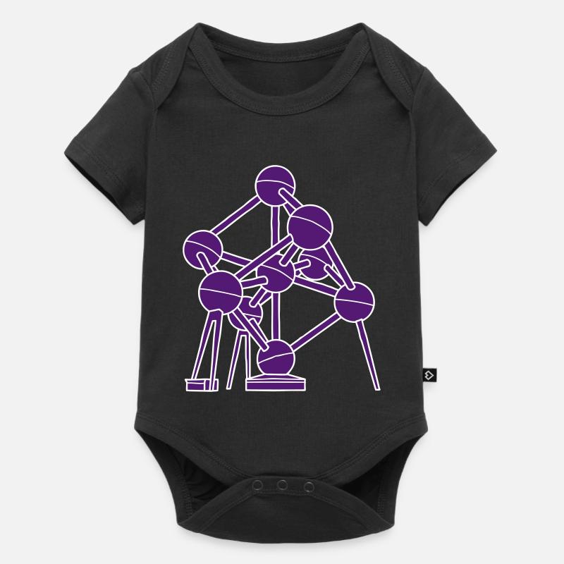 Atomium Brüssel 2 - Baby Premium Kurzarmbody - Schwarz
