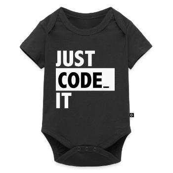 just code it - Body à manches courtes Premium Bébé - noir - Devant