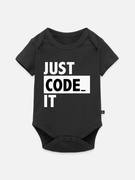 codieren es nur - Baby Premium Kurzarmbody - Schwarz