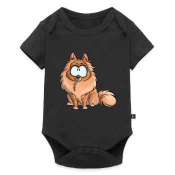 Je Suis Spitz Allemand Nain - Body à manches courtes Premium Bébé - noir - Devant