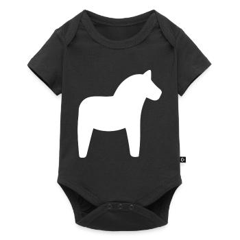 Dala horse Dala horse Typical Swedish symbol - Baby Premium short-sleeve bodysuit - black - Front