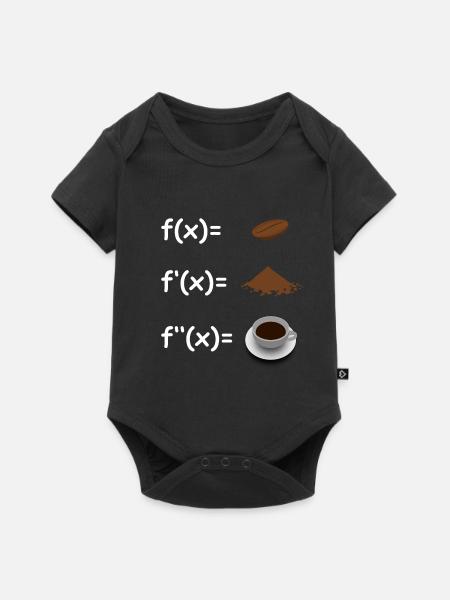 mathematiker kaffee lustig - Baby Premium Kurzarmbody - Schwarz