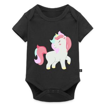 Licorne - licorne - Body à manches courtes Premium Bébé - noir - Devant
