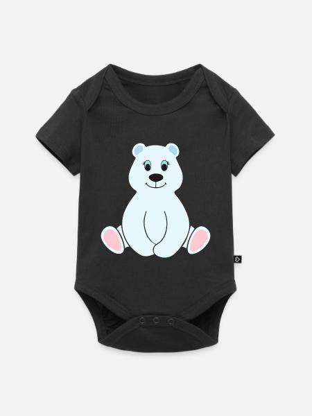Niedźwiedź polarny Niedźwiedź polarny - Body niemowlęce premium z krótkim rękawem - czarny