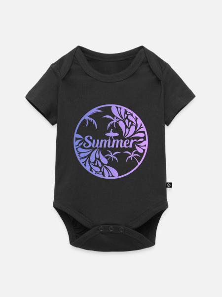 Sommer - Baby Premium Kurzarmbody - Schwarz