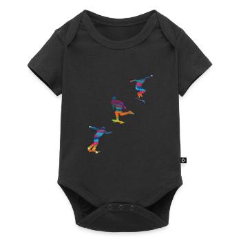 Idée cadeau skateboard skateboard - Body à manches courtes Premium Bébé - noir - Devant