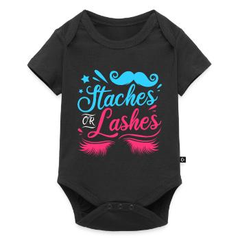 Équipe de révélation du sexe de la grossesse de la progéniture - Body à manches courtes Premium Bébé - noir - Devant