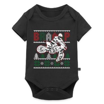 Motorcycle Ugly Braap Motocross Christmas Gift - Baby Premium short-sleeve bodysuit - black - Front