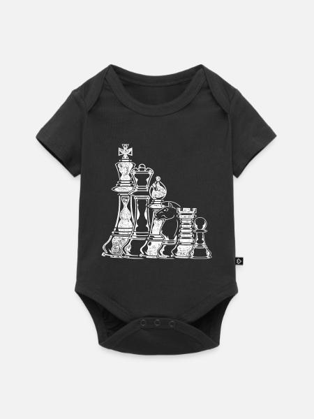 Échecs - Body à manches courtes Premium Bébé - noir