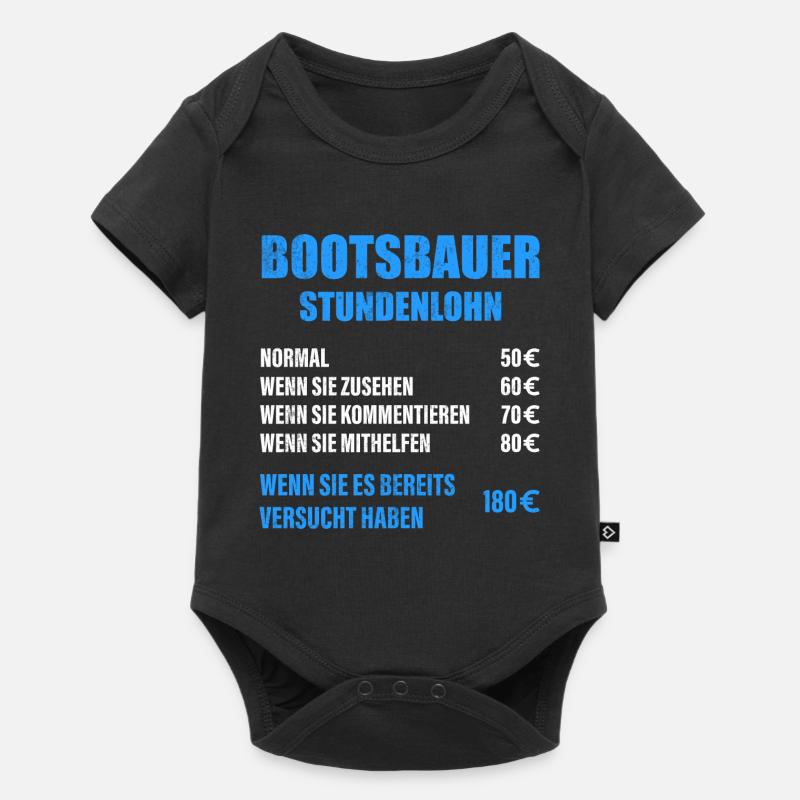 Bootsbauer Spruch - Baby Premium Kurzarmbody - Schwarz