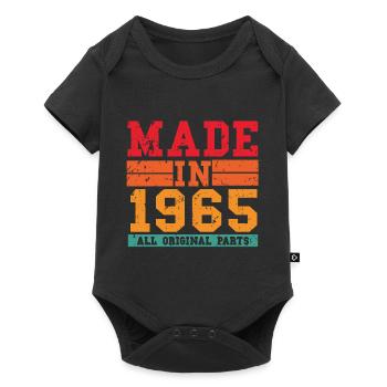 1965 Anniversaire vintage rengaine - Body à manches courtes Premium Bébé - noir - Devant