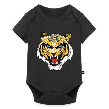 Cool tiger head t-shirt - Baby Premium short-sleeve bodysuit - black - Front