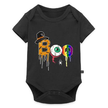 Halloween Boo Witch Zombie Gay Pride LGBT - Body à manches courtes Premium Bébé - noir - Devant