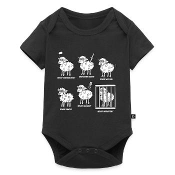 Schaf - Baby Premium Kurzarmbody - Schwarz - Vorne