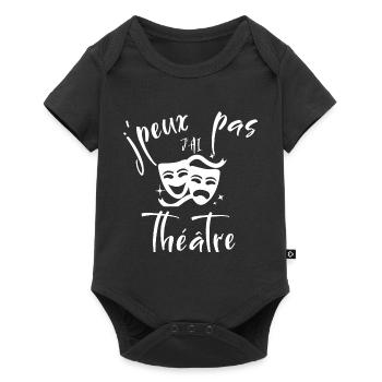 j'peux pas j'ai théâtre - Body à manches courtes Premium Bébé - noir - Devant