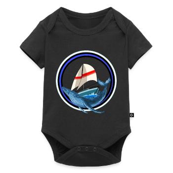 Poisson mammifère marin Baleine Poisson Yacht Bateau Maritime - Body à manches courtes Premium Bébé - noir - Devant