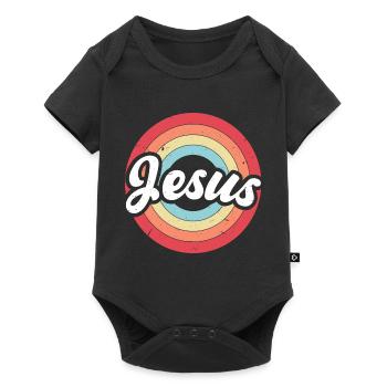 Jesus Vintage - Baby Premium short-sleeve bodysuit - black - Front
