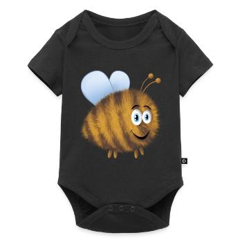 Funny bumblebee - Baby Premium short-sleeve bodysuit - black - Front