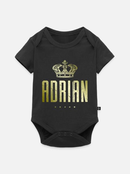 Adrian - Baby Premium Kurzarmbody - Schwarz