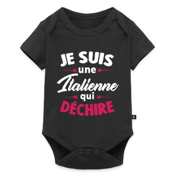 Je Suis Une Italienne Qui Déchire - Body à manches courtes Premium Bébé - noir - Devant