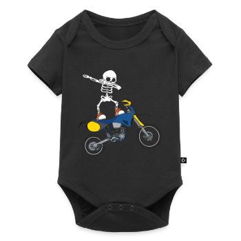 Dabbing Skeleton Motocross Bike Rider Dab Skeleton - Body à manches courtes Premium Bébé - noir - Devant