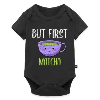 Asiatisches Japanischer Tee Matcha Tea I Geschenk - Baby Premium Kurzarmbody - Schwarz - Vorne