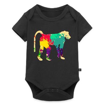 Colorful baboon - Baby Premium short-sleeve bodysuit - black - Front