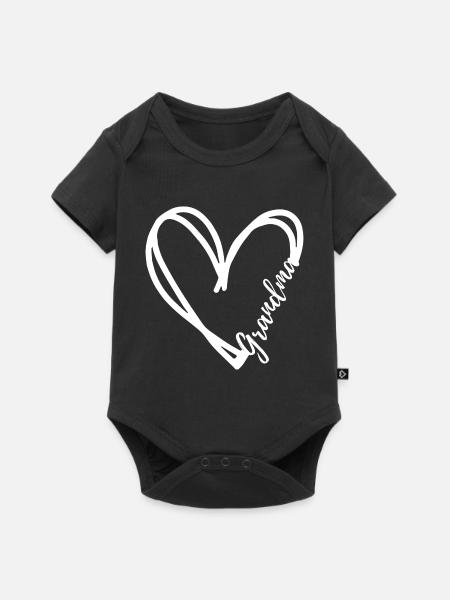 RAKASTAN MUMMOA. ISOÄIDIN LAHJA. - Baby Premium kortärmad bodysuit - svart