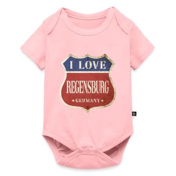 Regensburg Germany City I Love Vintage Retro - Baby Premium short-sleeve bodysuit - rose - Front