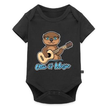 Les loutres et la musique Ukulélé Ironic Otter - Body à manches courtes Premium Bébé - noir - Devant