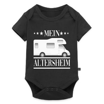 Camping Wohnmobil Altersheim Reisen Wohnwagen - Baby Premium Kurzarmbody - Schwarz - Vorne