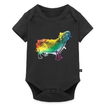Capybara - Baby Premium Kurzarmbody - Schwarz - Vorne