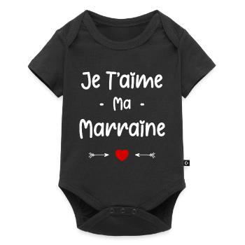 Je t'aime ma Marraine - Body à manches courtes Premium Bébé - noir - Devant