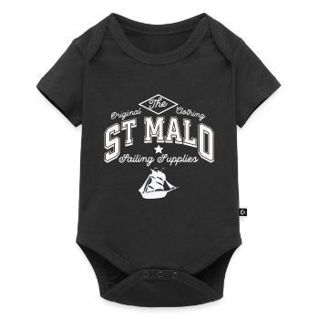 St Malo sailing supplies - Baby Premium short-sleeve bodysuit - black - Front