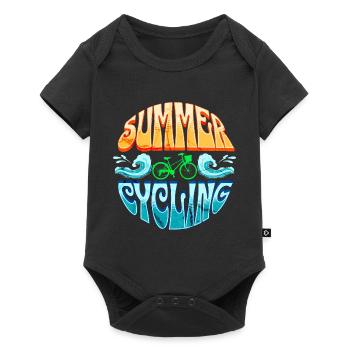 SUMMER GREEN CYCLING - Baby Premium short-sleeve bodysuit - black - Front
