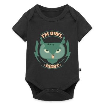 I'm Owl Right Ornithologist Birds Of Prey Bird Lov - Baby Premium short-sleeve bodysuit - black - Front